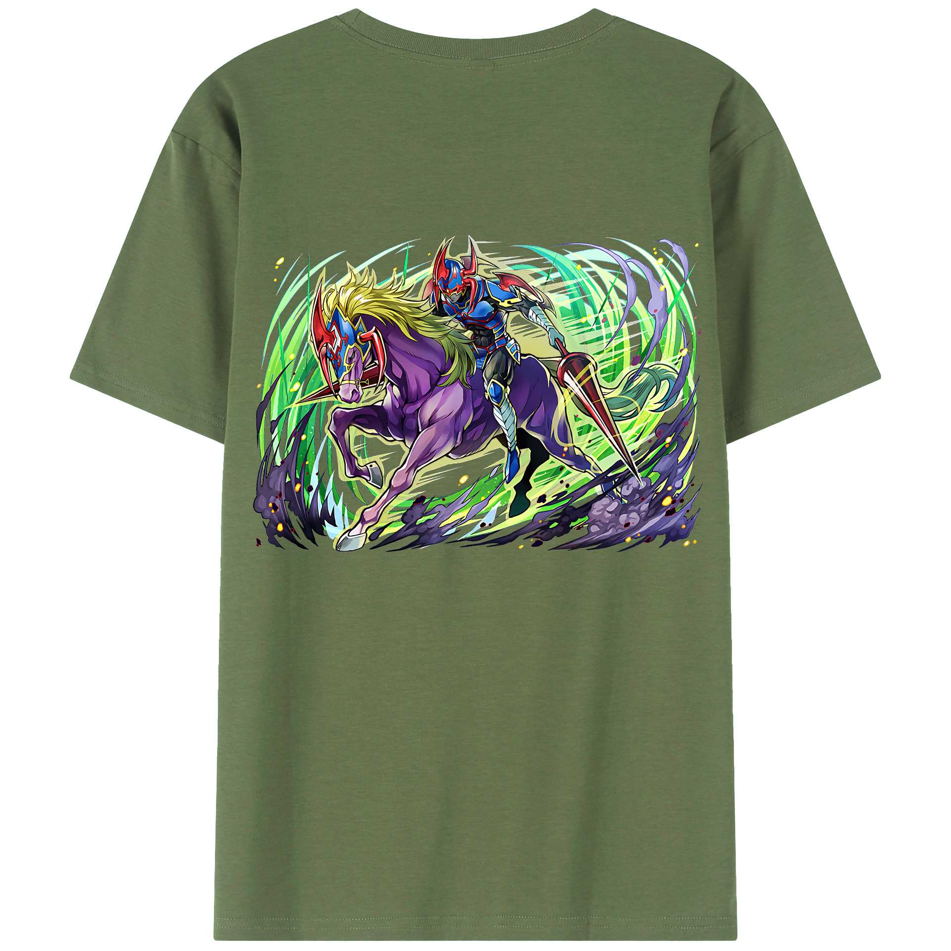 （画像用） 遊☆戯☆王 Yu-Gi-Oh! 綿100％ メンズ半袖Tシャツ（バックプリント） 通気性